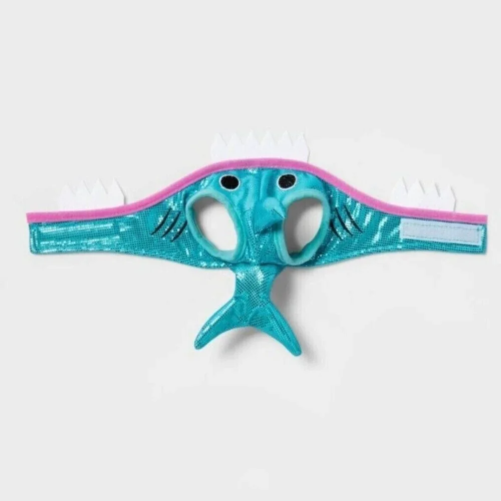 Hyde & Eek Cat Shark Costume Headpiece Blue Sparkle One Size Halloween Cute New